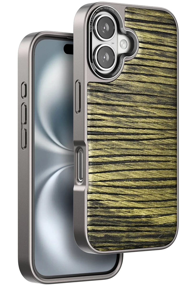 Venco Apple iPhone 16 Wave Kapak - Koyu Kahve