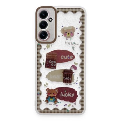 Samsung Galaxy A15 4G Kılıf Sweet Desenli Silikon Kapak - Şeffaf