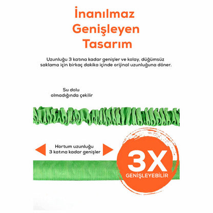 20MT TELESKOPİK UZAYAN BAHÇE HORTUMU 7 FONKSİYON AYARLI TETİKLİ TABANCA (5643)