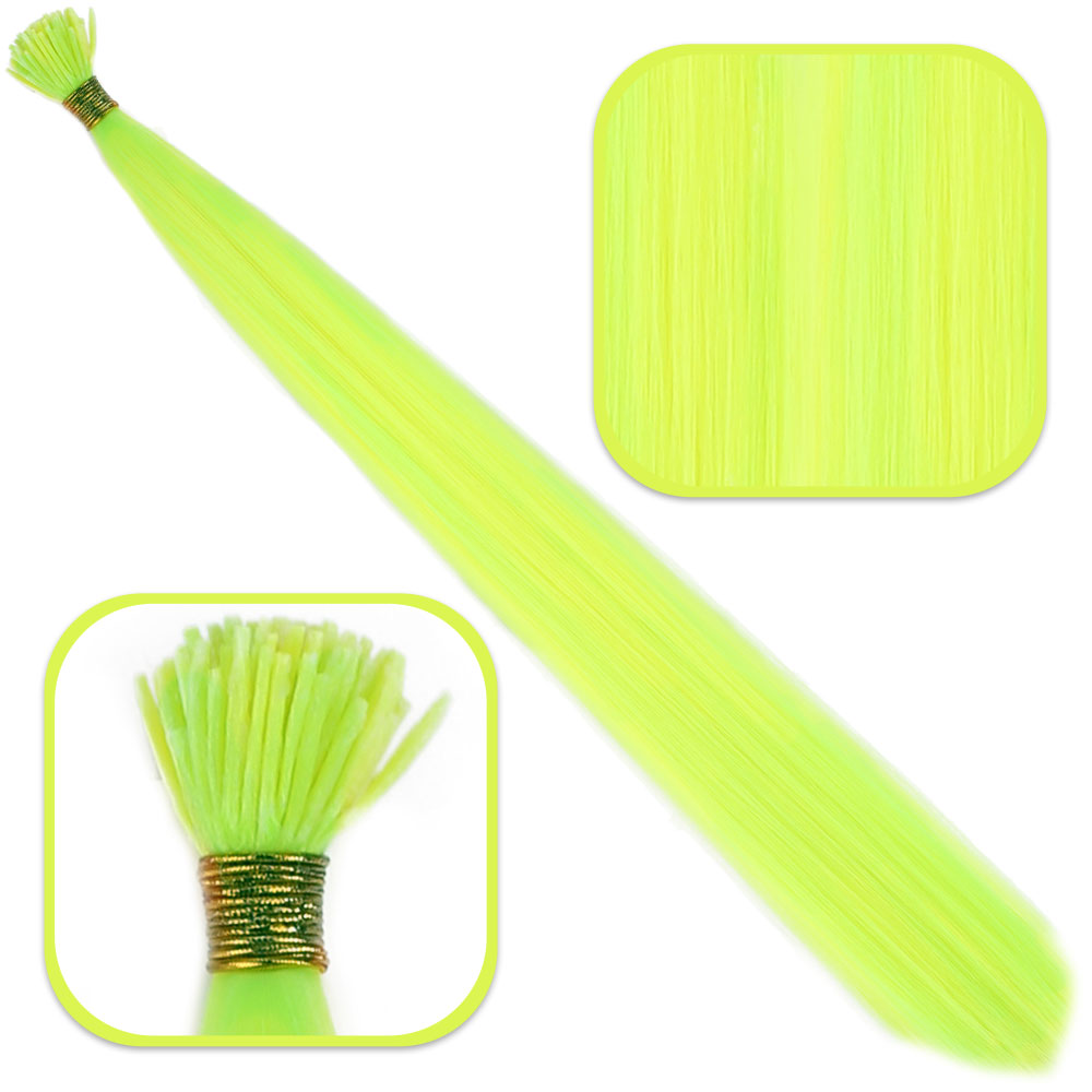 Fiber Sen Boncuk Kaynaklık Renkli / Neon Sarı / 100 Adet
