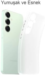 Süper İnce Mat Ultra Thin Silikon Kılıf Beyaz Galaxy A25 ile uyumlu