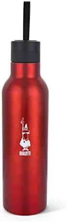 Termal Şişe - 500mL - Kırmızı Renk - Paslanmaz Çelik - Çift Katmanlı - 12 Saat 24 Saat Soğuk Tutar - Hava Geçirmez Vidalı Kapak Özelliği - Özel Silikon Conta Sayesinde Sızdırmaz Şişe