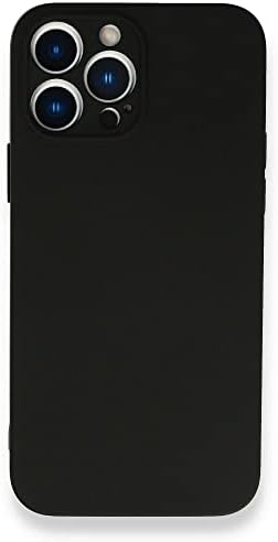 & AKSESUAR iPhone 14 Pro ile Uyumlu İçi Kadife Lansman Kamera Korumalı Silikon Kılıf Şok Emici Full Kasa Koruma Sağlayan Kılıf (Siyah)