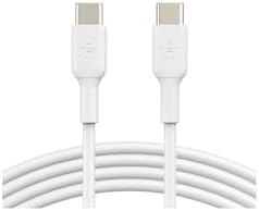 Kompakt Duvar Şarj Cihazı 30 W, Seyahat Dostu USB-C Power Delivery Hızlı Şarj, iPhone, Galaxy, iPad, AirPods, Tablet ve Daha Fazlası, USB-C’den USB-C’ye Kablo ile, Beyaz