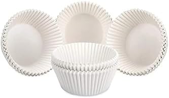 Takribi 100 Adet Orta Boy Beyaz Muffin Kek Kalıbı 40x30 Mm, Cupcake Kağıdı, Brownie Kalıbı