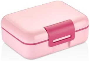 Design Kendinden Kaşıklı 5 Bölmeli 2 Katlı Beslenme Kutusu (Pembe)