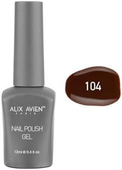 Kahverengi Kalıcı Oje 104-Yoğun Renk Veren Jel Oje 12 ml-Nail UV Gel Polish 104
