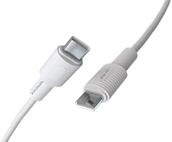 2 Adet x 180cm (6ft) Type C-C Kablo Seti, Kaymaz Tutamaç, 60Watt PD Hızlı Şarj, iPhone 15/16/17 ve Andoid İçin, Beyaz, REMORAX Coral (2 Ad x 1.8Mt Beyaz)
