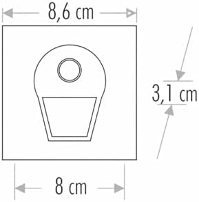 1W Sensörlü Ledli Koridor Arm. Siyah Kasa 3K