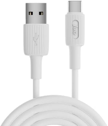 12W USB-A to Type-C Silikon Hızlı Şarj ve Data Kablosu Beyaz 1 Metre