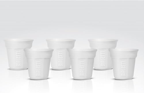 Y0Tz502 6 Espresso Bardağı, Porselen, Beyaz, 23,7 x 14 x 7 cm, 6 Parça