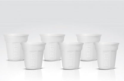 Y0Tz502 6 Espresso Bardağı, Porselen, Beyaz, 23,7 x 14 x 7 cm, 6 Parça