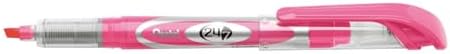 Fosforlu - Likit Mürekkep, Şeffaf Gövde, Kalem Tipi PEMBE