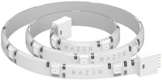 Razer Aether Light Strip Extender - RGB LED Işık Şeridi Uzatma (1M / 3ft Genişletici, 8 Genişleticiye Kadar Bağlayın, Esnek Tasarım) Beyaz