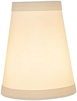 Aspen Creative 32666-2 Küçük Sert Sırtlı İmparatorluk Şekilli Avize Seti (2'li Paket), Beyaz Geçiş Tasarımı, 10,16 cm Alt Genişlik (5,88 cm x 10,16 cm x 12,7 cm) Klipsli Lamba Gölgeliği