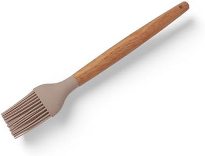 Bambu Saplı Silikon Fırça, Bambu Uzun Silikon Yağ ve Yumurta Fırçası 27cm 3 Renk Seçenekli (SİYAH)