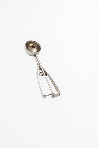 Paslanmaz Çelik Dondurma Kaşığı – 4 cm Kepçe – 20.5 cm Uzunluk – Ergonomik Tutma – Profesyonel Porsiyon Kaşığı – Çelik Yay Mekanizmalı