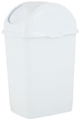 Superio Küçük 2,6 Litre Slim Çöp Kutusu, Beyaz