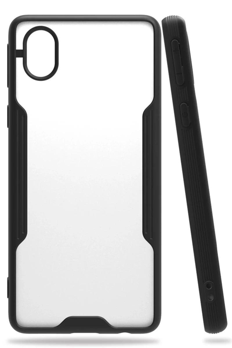 Samsung Galaxy A01 Core Kılıf Platin Silikon - Siyah
