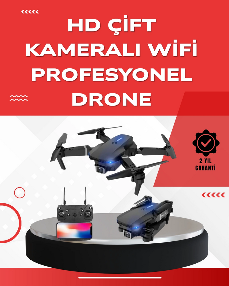 2.4g 4ch Katlanabilir Drone 100 Metre Uçuş Mesafeli