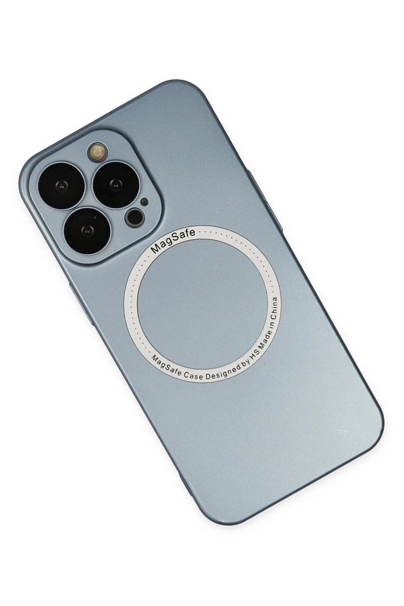 Apple iPhone 13 Pro Kılıf Jack Magneticsafe Lens Silikon - Sierra Blue