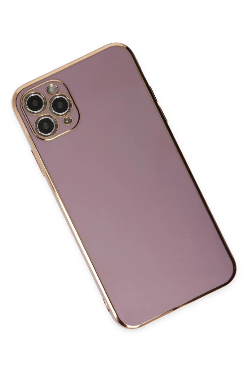 Apple iPhone 11 Pro Max Kılıf Volet Silikon - Mor
