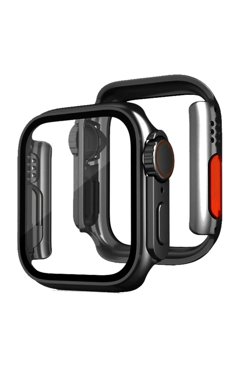 Apple Watch 40mm Watch 49mm Kasa Dönüştürücü ve Ekran Koruyucu - Siyah