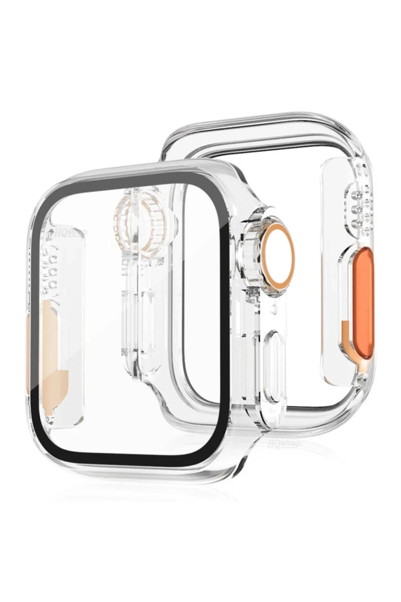 Apple Watch 44mm Watch 49mm Kasa Dönüştürücü ve Ekran Koruyucu - Şeffaf