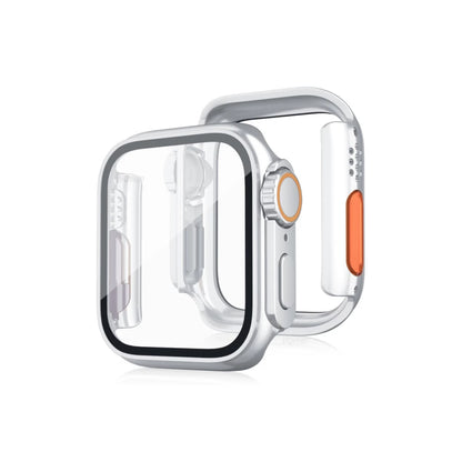 Apple Watch 44mm Watch 49mm Kasa Dönüştürücü ve Ekran Koruyucu - Gümüş