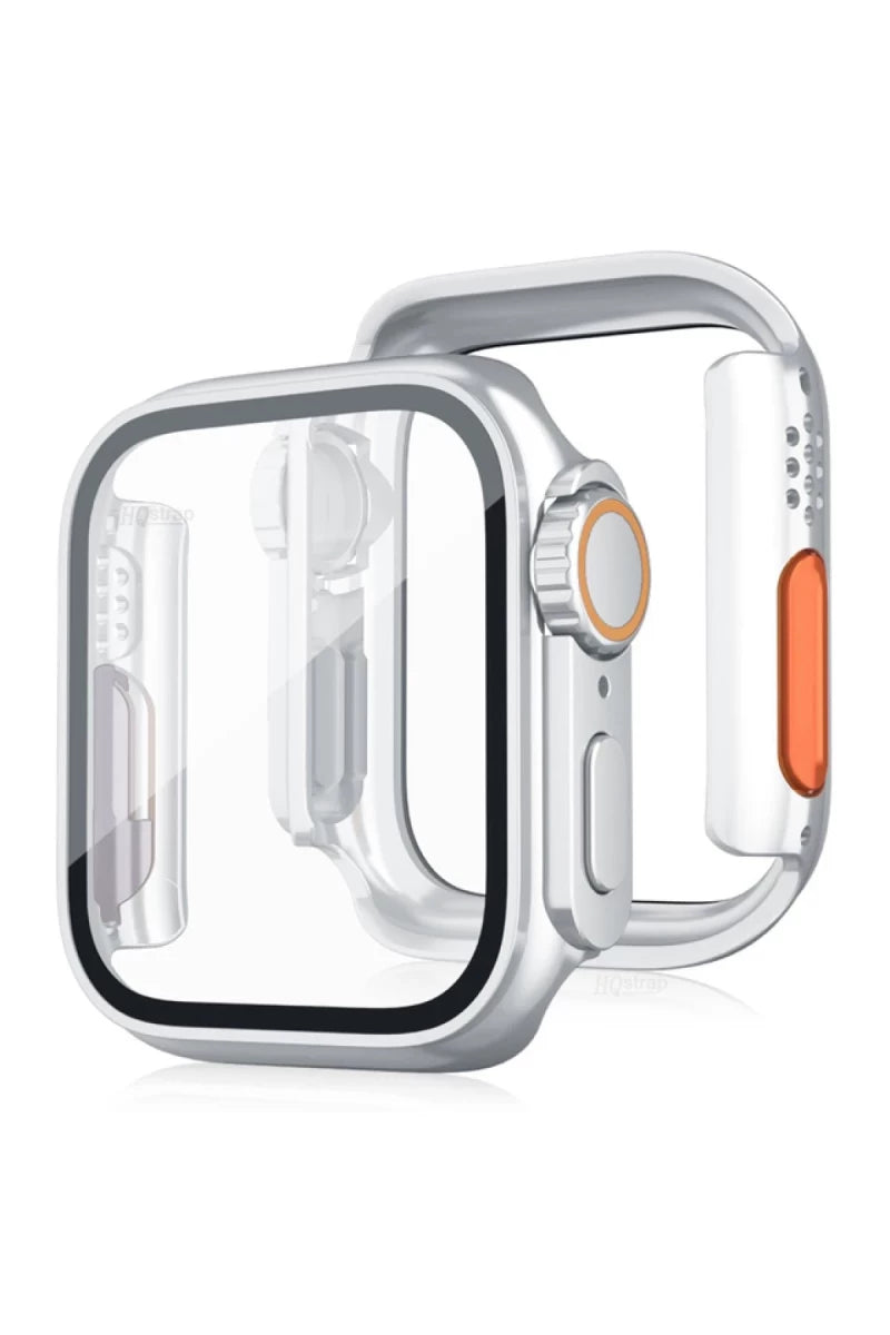 Apple Watch 44mm Watch 49mm Kasa Dönüştürücü ve Ekran Koruyucu - Çöl Titanyum