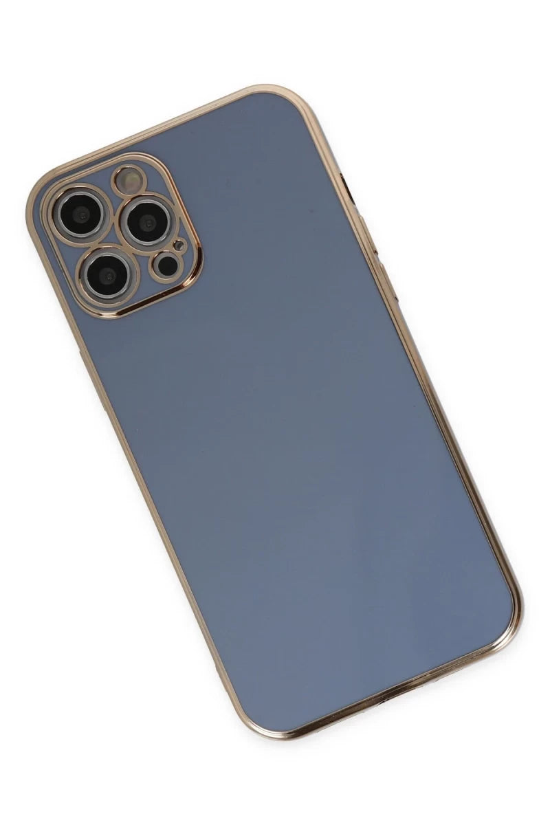 Apple iPhone 12 Pro Max Kılıf Volet Silikon - Mavi