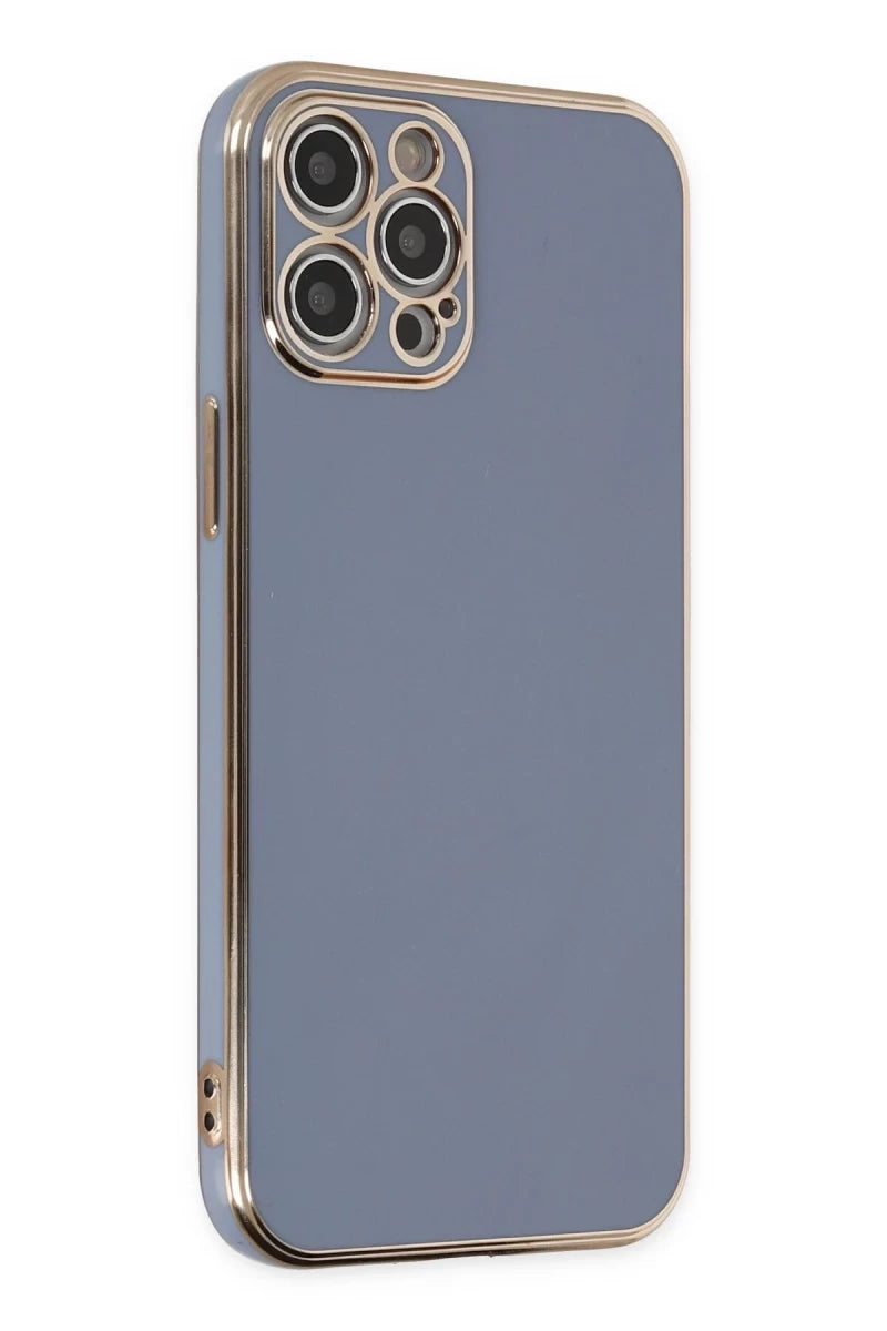 Apple iPhone 12 Pro Max Kılıf Volet Silikon - Mavi
