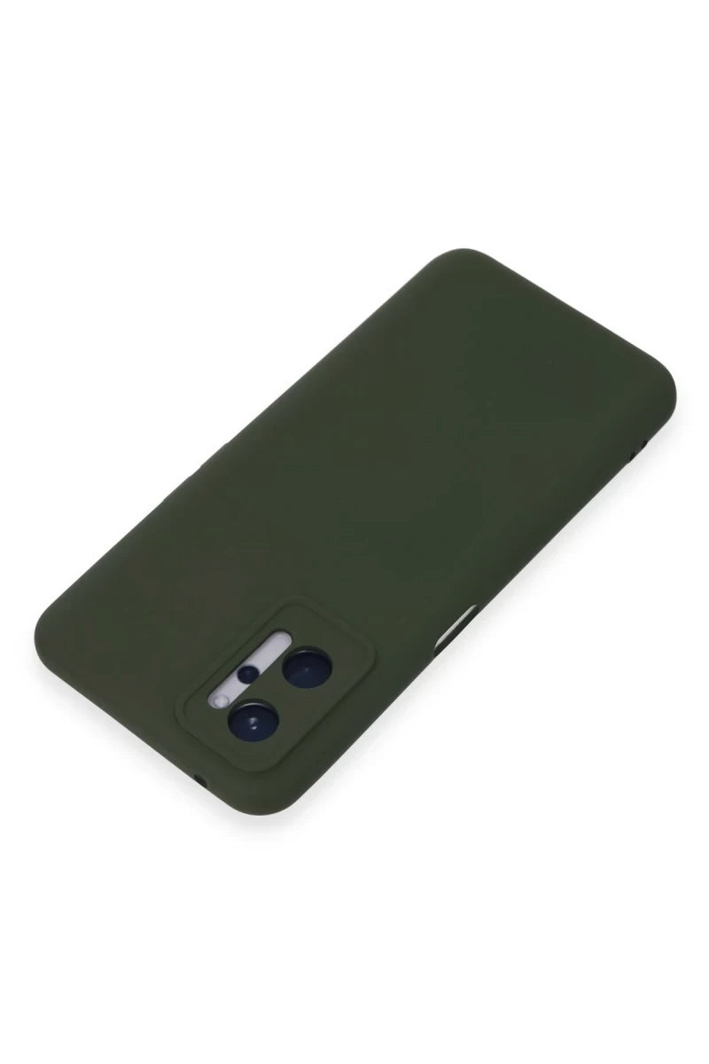 Realme 9i 4G Kılıf Nano içi Kadife Silikon - Koyu Yeşil