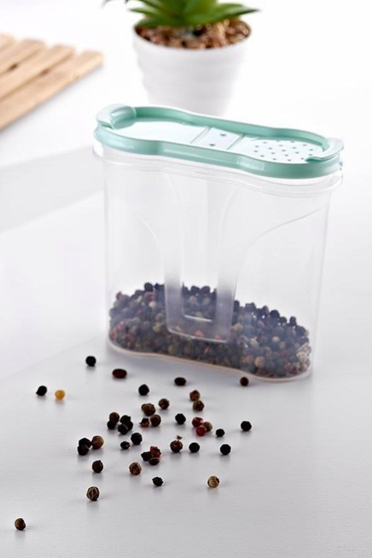 BUFFER® Plastik Kapaklı Majör Baharatlık Baharat Saklama Kutusu Kabı