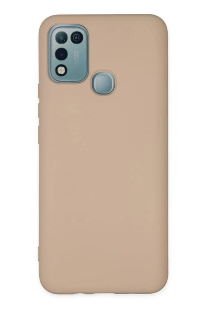İnfinix Hot 10 Play Kılıf Nano içi Kadife Silikon - Pudra