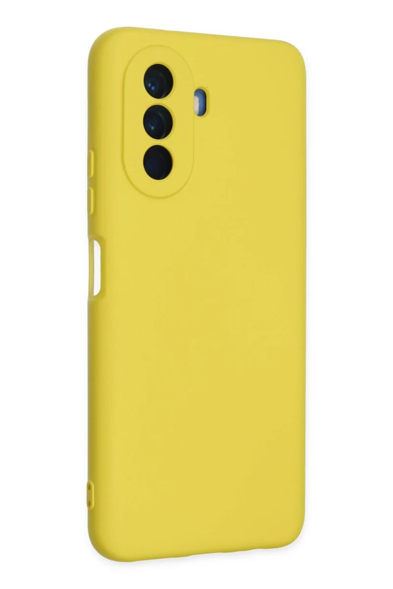 Huawei Nova Y70 Kılıf Nano içi Kadife Silikon - Sarı