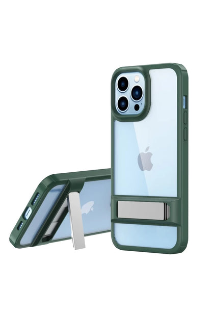 Apple iPhone 13 Pro Max Kılıf Rolet Stand Kapak - Yeşil
