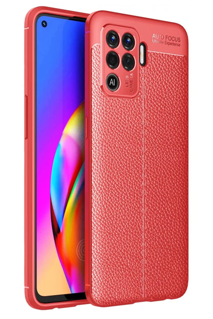 Oppo Reno 5 Lite Kılıf Auto Focus Kapak - Kırmızı