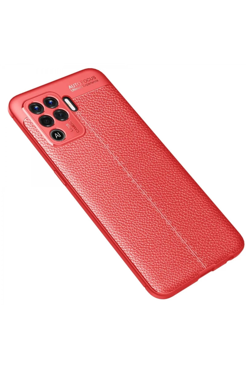 Oppo Reno 5 Lite Kılıf Auto Focus Kapak - Kırmızı