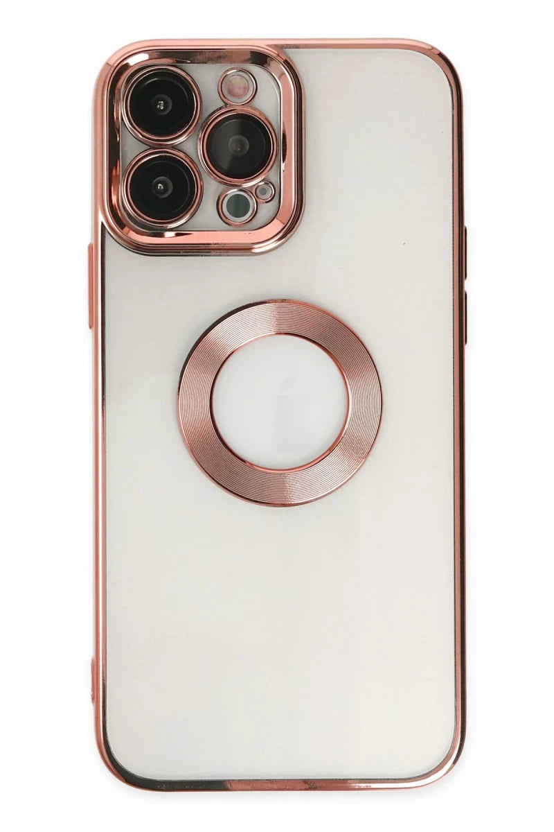 Apple iPhone 14 Pro Max Kılıf Slot Silikon - Rose Gold