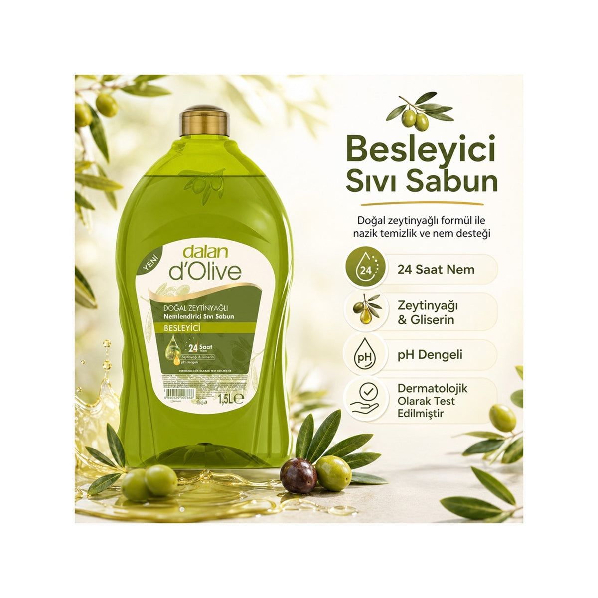 Dalan D'olive Besleyici Sıvı Sabun 1.5L