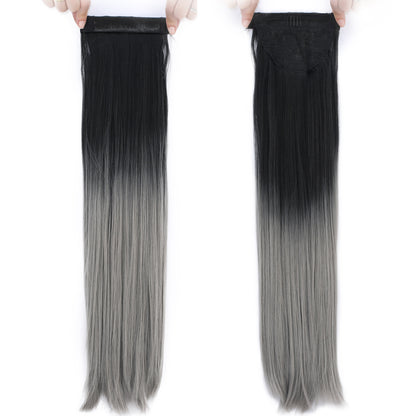 Fiber Sen Sihirli At Kuyruğu / Siyah / Gri Ombreli