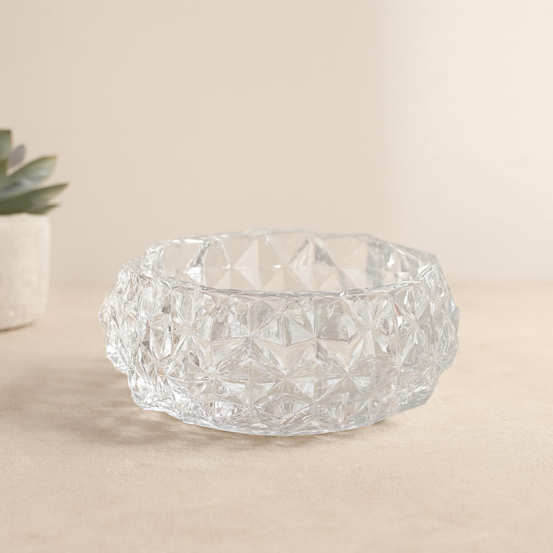 Yuvarlak Cam Küllük 12.8 cm (Diamond Kristal)