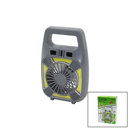 2İN1=MİNİ FAN - FENER USB ŞARJ 2 KADEME HIZ LAMBA=4 FONKSİYON - 10W SU GEÇİRMEZ TAŞIMA KULP MİNİ VANTİLATÖR GS-265 (5643)