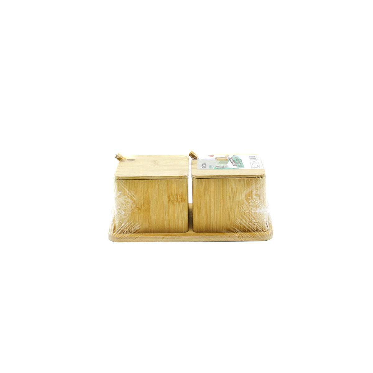 2PCS Baharatlık - Tuzluk Ahşap Bambu