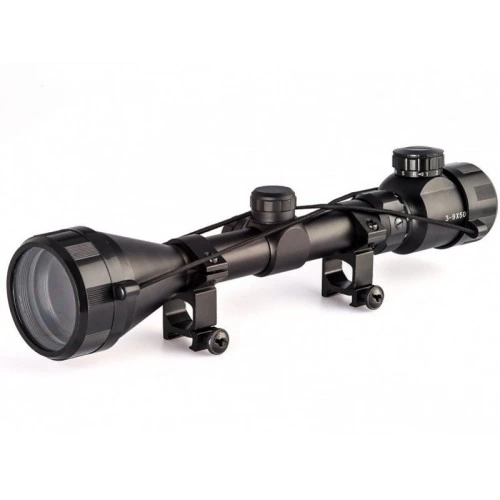 3-9x50 Zoomlu Keskin Nişancı Dürbünü Kırmızı,yeşil İşik Çelik Gövde