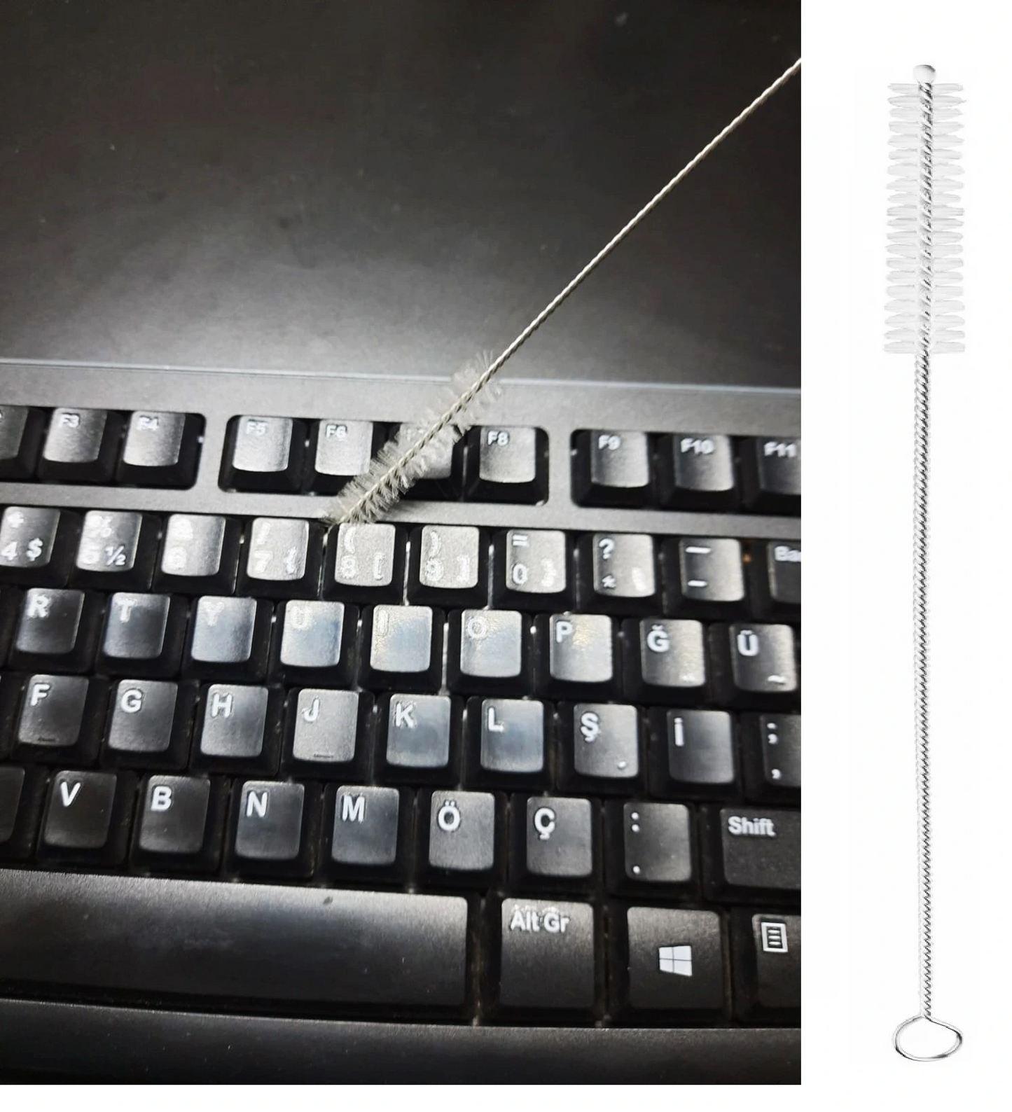 3 Lü Pratik Fırça Esnek Bükülebilir Klavye Mouse Arası Temizlik Fırçası