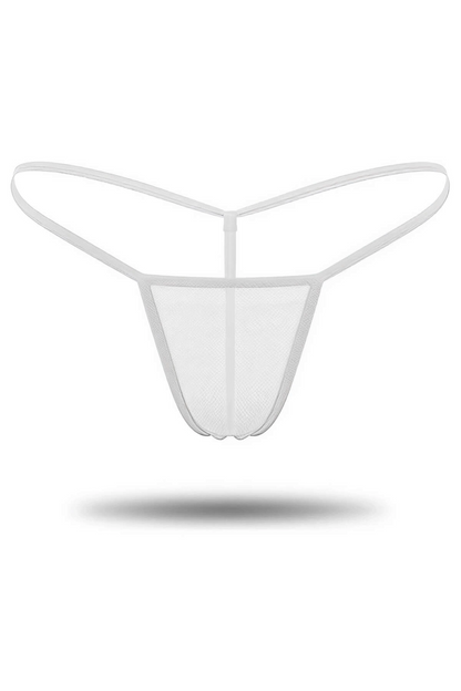 3'lü Renkli Transparan Tül String Tanga Tm0369 - Çok Renkli / 3XL