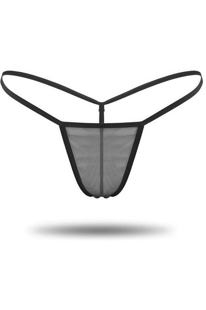 3'lü Renkli Transparan Tül String Tanga Tm0369 - Çok Renkli / 3XL