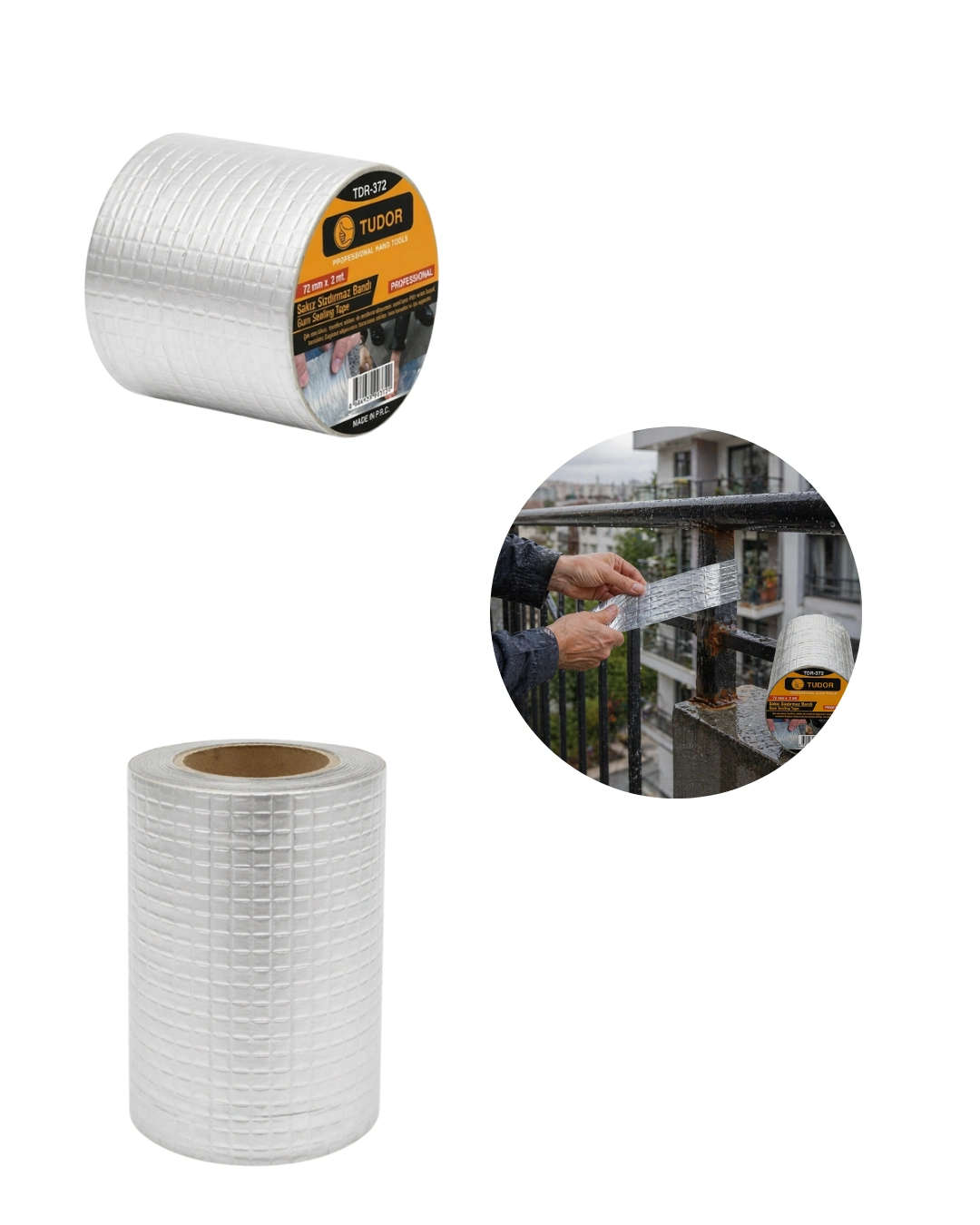 3 Lü Set Çatı Balkon Pvc Boru İçin Sızdırmazlık Tamir Bandı